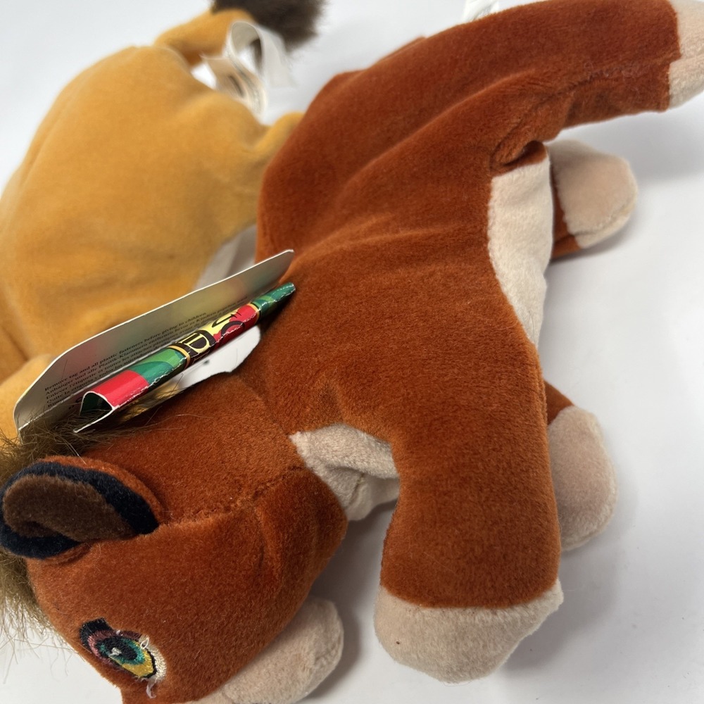 VTG Disney Store Lion King Simba's Pride Kiara & Kovu 8" Mini Bean Bag Plush Lot - Picture 6 of 10